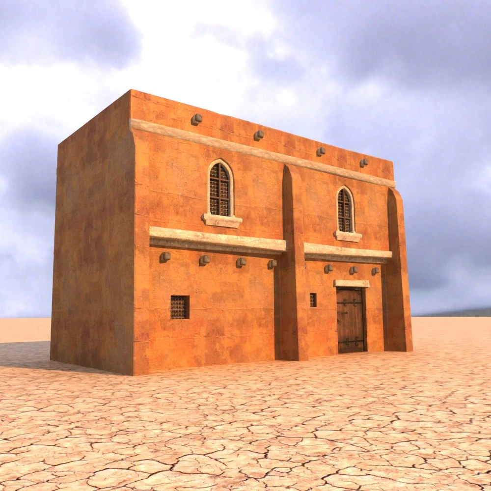 arabian house low-poly model 3D Model .c4d .max .obj .3ds .fbx .stl .blend