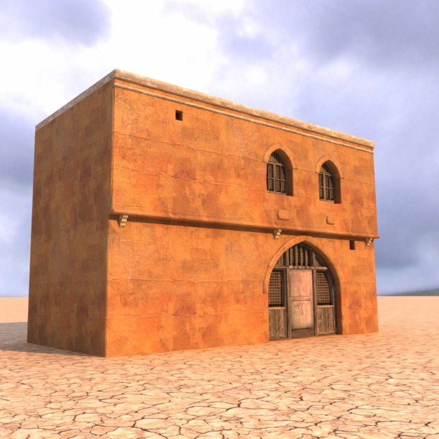 arabian house low-poly model Model 3D .c4d .max .obj .3ds .fbx .stl .blend 