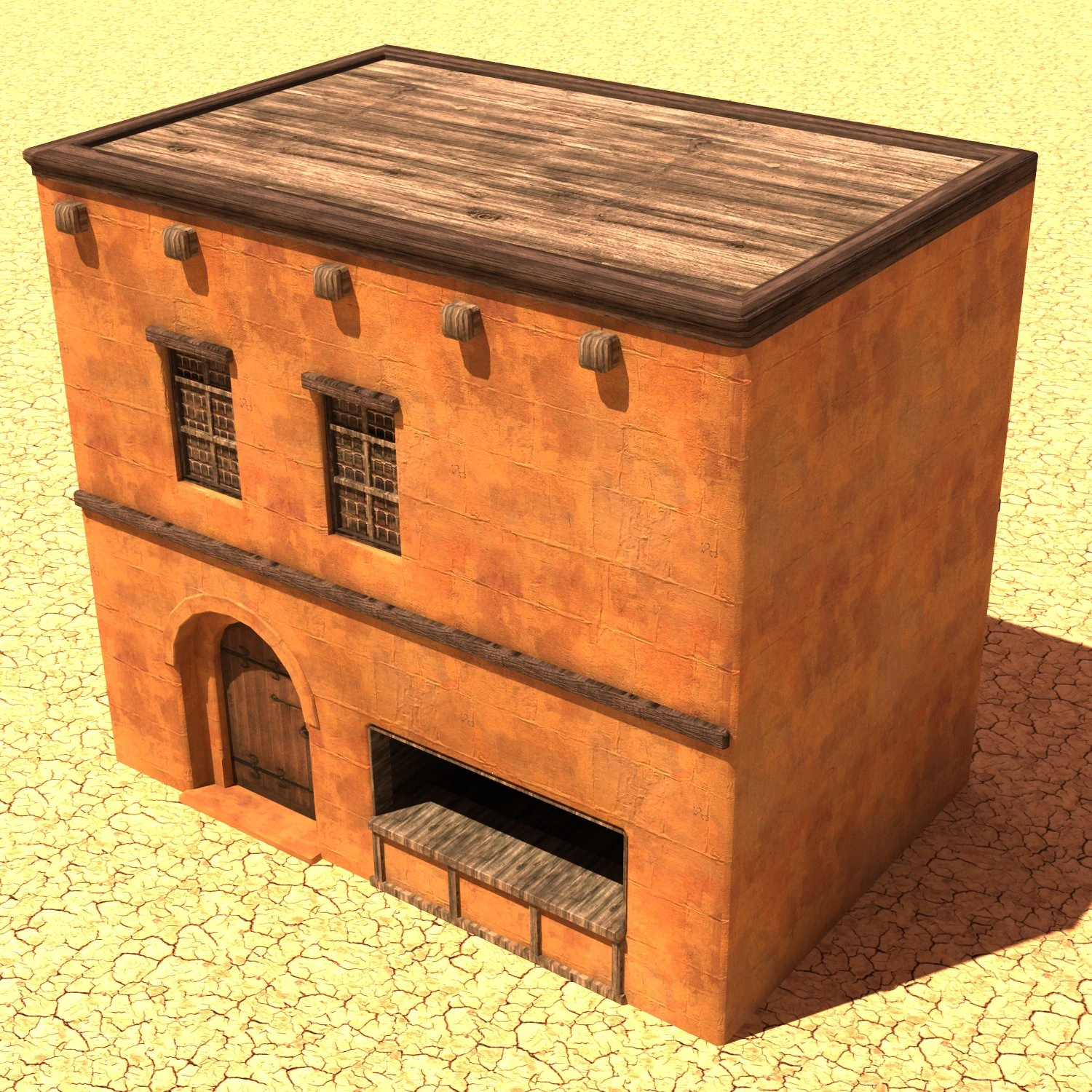 arabian house low-poly model 3D Model .c4d .max .obj .3ds .fbx .stl .blend 