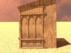 arabian house merchant low-poly model Modelo 3D