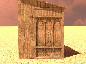 arabian house merchant low-poly model Modelo 3D