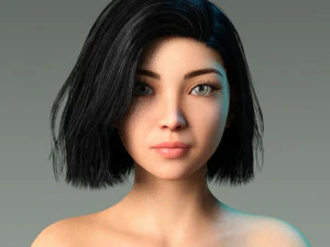 Frauenfrisur 3D Modell