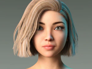 Frauenfrisur 3D Modell