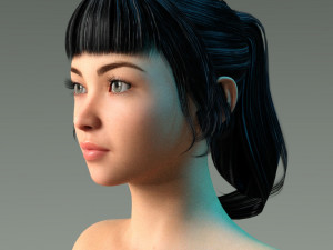 woman hairstyle 3D Model