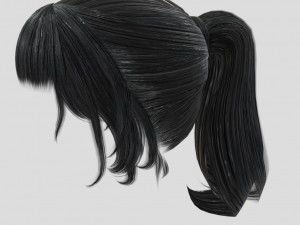 woman hairstyle 3D मॉडल