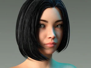 Frauenfrisur 3D Modell