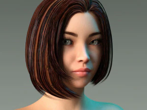 acconciatura da donna Modello 3D