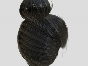 woman hairstyle 3D 모델