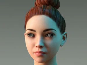 Frauenfrisur 3D Modell