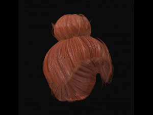 woman hairstyle 3D Model