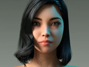 Frauenfrisur 3D Modell