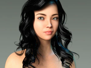 Frauenfrisur 3D Modell