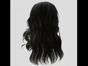 woman hairstyle 3D Model