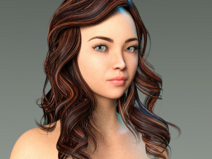 woman hairstyle 3D Model