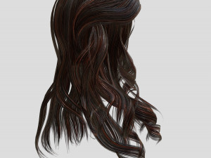 woman hairstyle 3D 模型