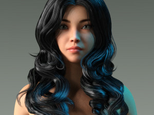 woman hairstyle 3D Model