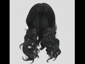 woman hairstyle 3D Model