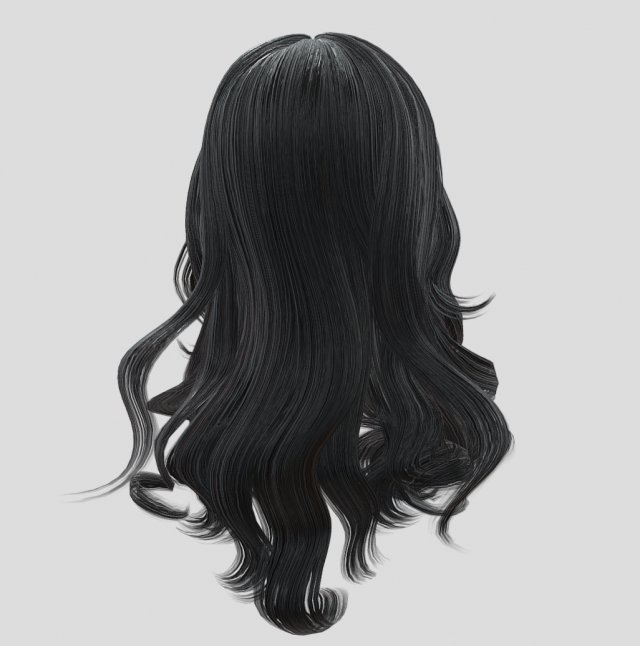 woman hairstyle 3D Model in Anatomy 3DExport
