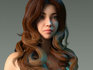 3D model Game Hair - Female Hairstyle V2 VR / AR / low-poly