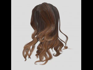 woman hairstyle 3D Model