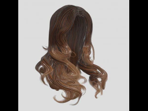 woman hairstyle 3D Model