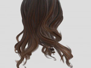 woman hairstyle 3D Model