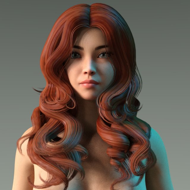 Female hair lowpoly 3D Model $15 - .3ds .fbx .obj .stl .max
