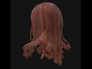 woman hairstyle 3D Model