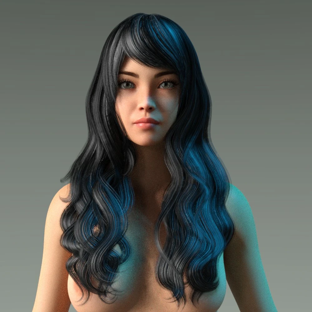 woman hairstyle 3D Model .c4d .max .obj .3ds .fbx .stl .blend 