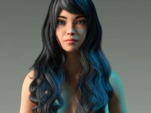Frauenfrisur 3D Modell