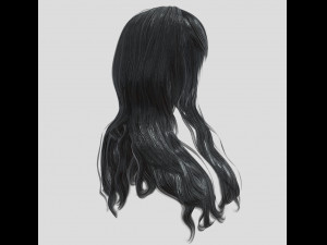 woman hairstyle 3D Model