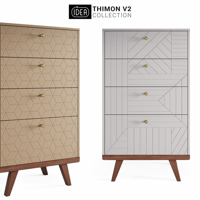 the idea thinon v2 chest of drawers high Modèle 3D .c4d .max .obj .3ds .fbx .stl .blend 