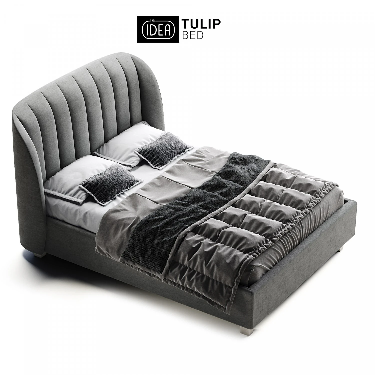 the idea bed tulip 1600 3D Model .c4d .max .obj .3ds .fbx .stl .blend 