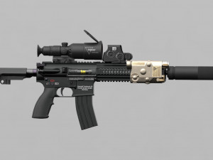 assault rifle hk416 3D Model