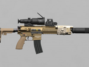 assault rifle hk416 3D Model