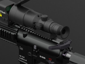 assault rifle hk416 3D Model
