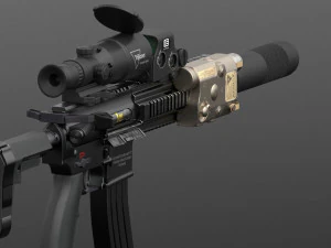 assault rifle hk416 3D Model