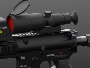 assault rifle hk416 3D Model