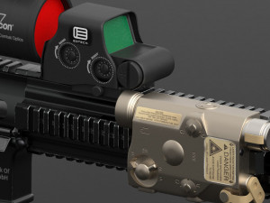 assault rifle hk416 3D Model