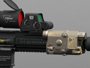 assault rifle hk416 3D Model