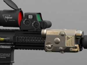 assault rifle hk416 3D Model