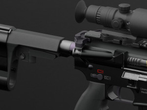 assault rifle hk416 3D Model