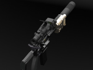 assault rifle hk416 3D Model