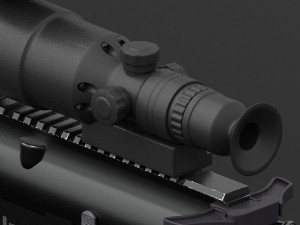 assault rifle hk416 3D Model