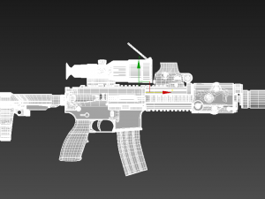 assault rifle hk416 3D Model