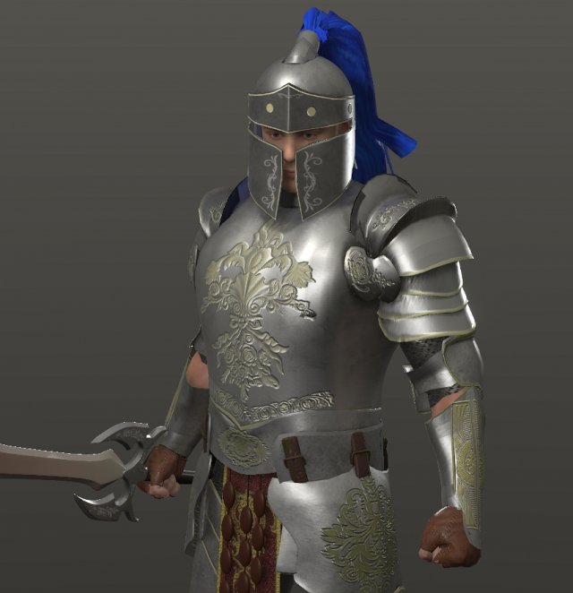 I made this knight based on the Brass Armor ser from Dark Souls. :  r/3Dmodeling