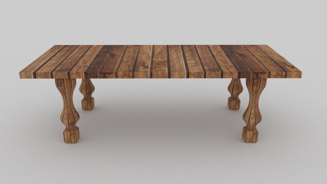 classic coffee antic table 3D Model .c4d .max .obj .3ds .fbx .stl .blend 