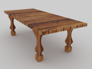 classic coffee antic table 3D Model