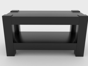 black modern table 3D Model