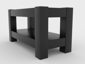 black modern table 3D 모델